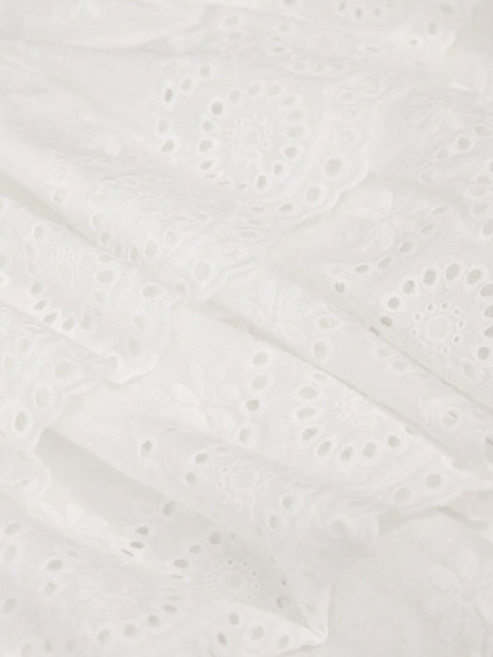 White Boho Women's Tiered Layers Semi-Sheer Mini Skirt - Picture 7 of 7